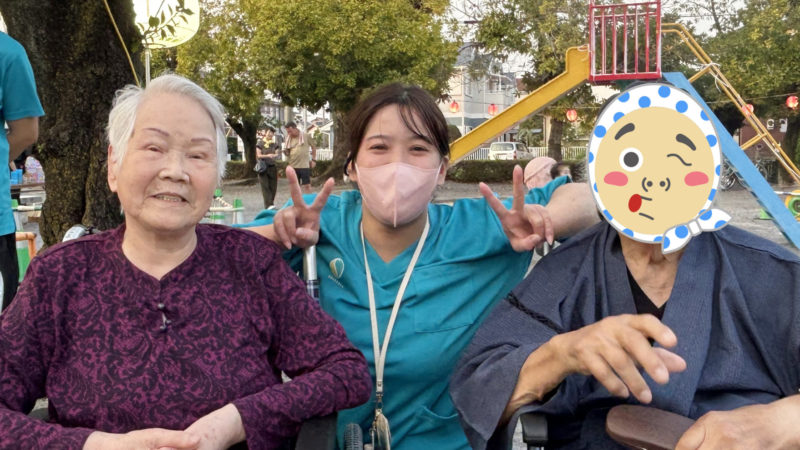近所の公園の夏祭りに参加しました